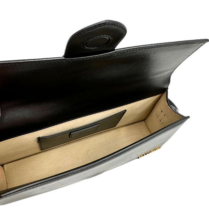 Borsa Jacquemus Le Long Bambino in pelle nera con hardware dorato, di lusso, originale, ottime condizioni, usata.interno 