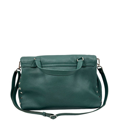 retro  Postina M Zanellato color verde petrolio munita di una tracolla amovibile e regolabile e un manico singolo, di lusso, originale, ottime condizioni, usata. 