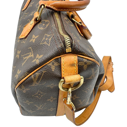 angoli  Bauletto Speedy 25 LV Bandoulière in canvas marrone monogram; da portare a spalla, a mano o a tracolla, di lusso, originale, ottime condizioni, usata.