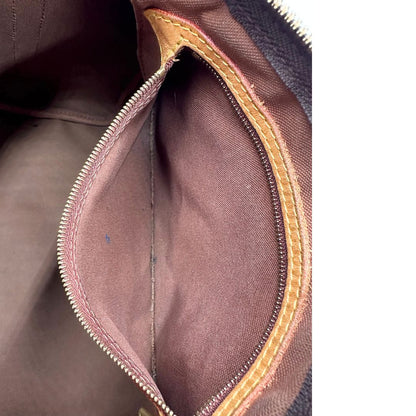 interno Bauletto Speedy 25 LV Bandoulière in canvas marrone monogram; da portare a spalla, a mano o a tracolla, di lusso, originale, ottime condizioni, usata.