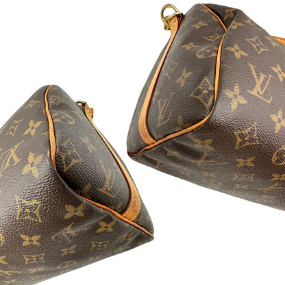 angoli  Bauletto Speedy 25 LV Bandoulière in canvas marrone monogram; da portare a spalla, a mano o a tracolla, di lusso, originale, ottime condizioni, usata.