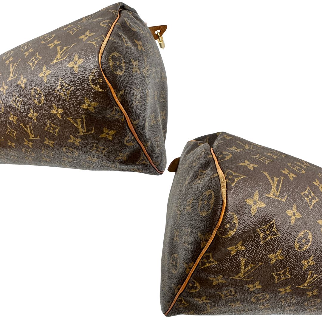Speedy Louis Vuitton in canvas marrone monogram nella misura 40, di lusso, originale, ottime condizioni, usata.