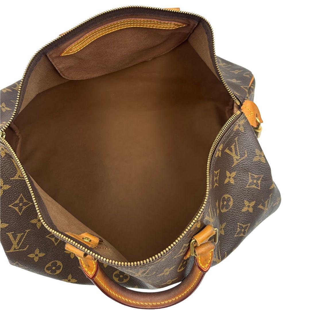 Speedy Louis Vuitton in canvas marrone monogram nella misura 40, di lusso, originale, ottime condizioni, usata.