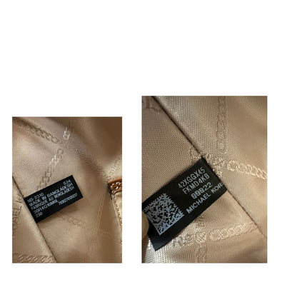 interno Secchiello MK in pelle martellata marrone con hardware dorato, di lusso, eccellenti condizioni. usato 