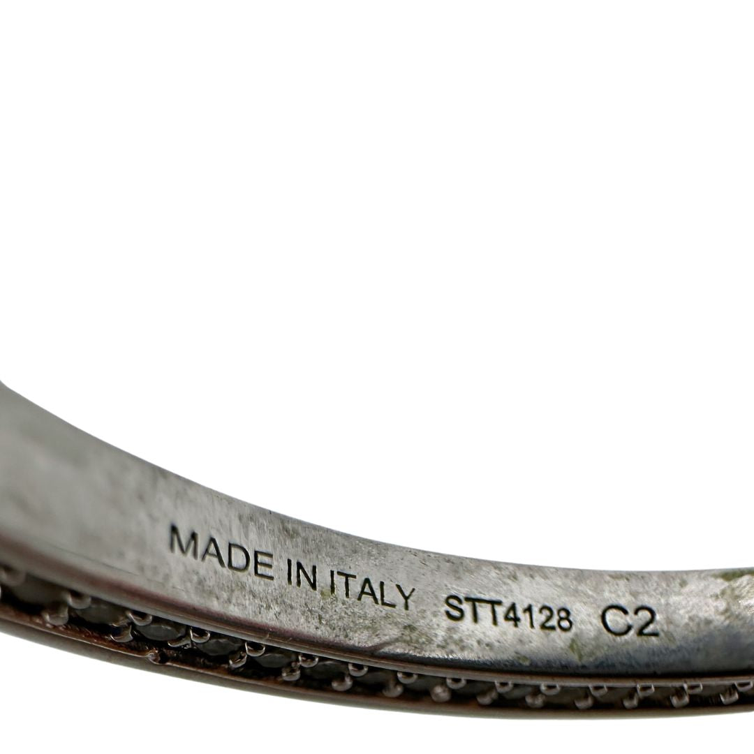  Bracciale Celine in metallo argentato impreziosito da strass