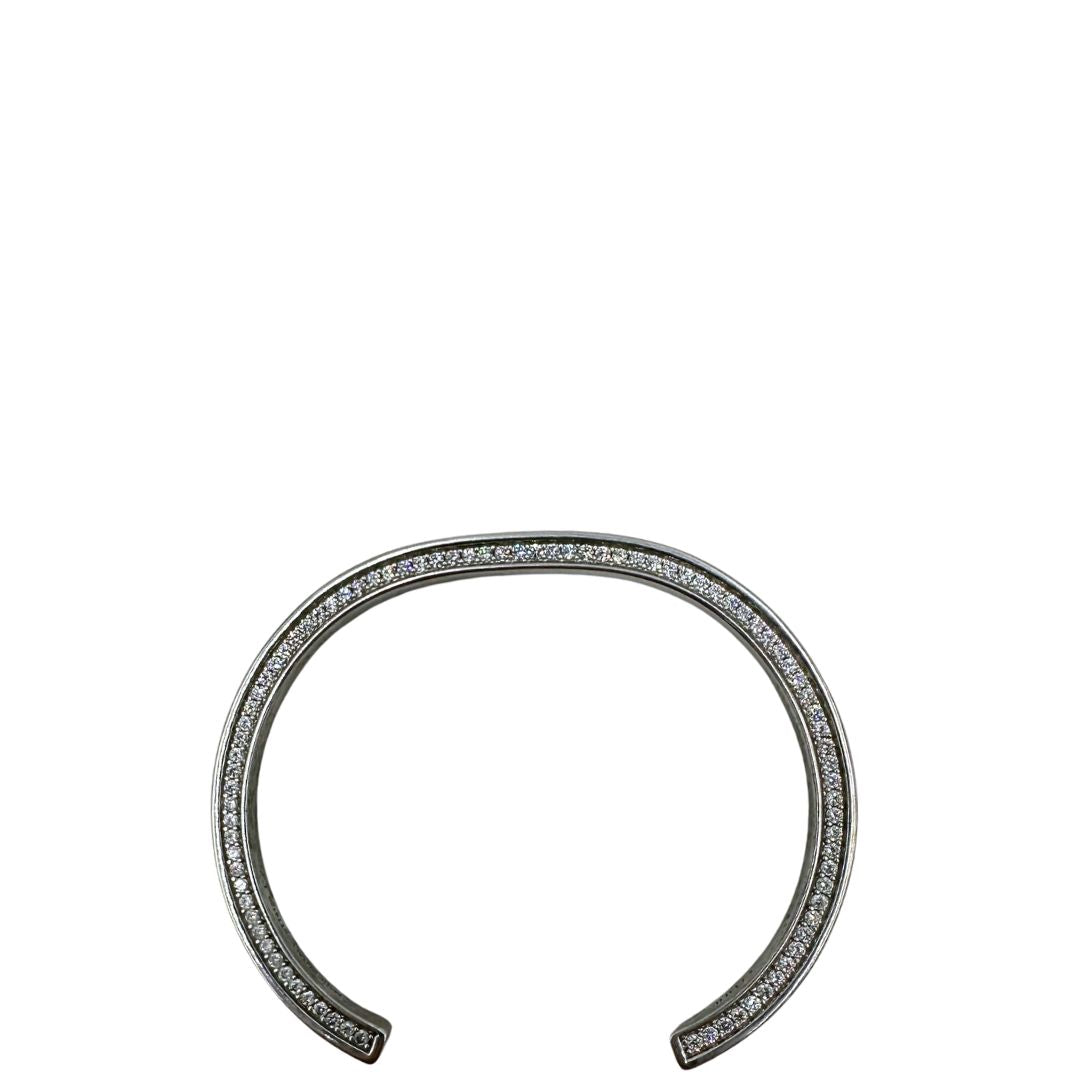  Bracciale Celine in metallo argentato impreziosito da strass