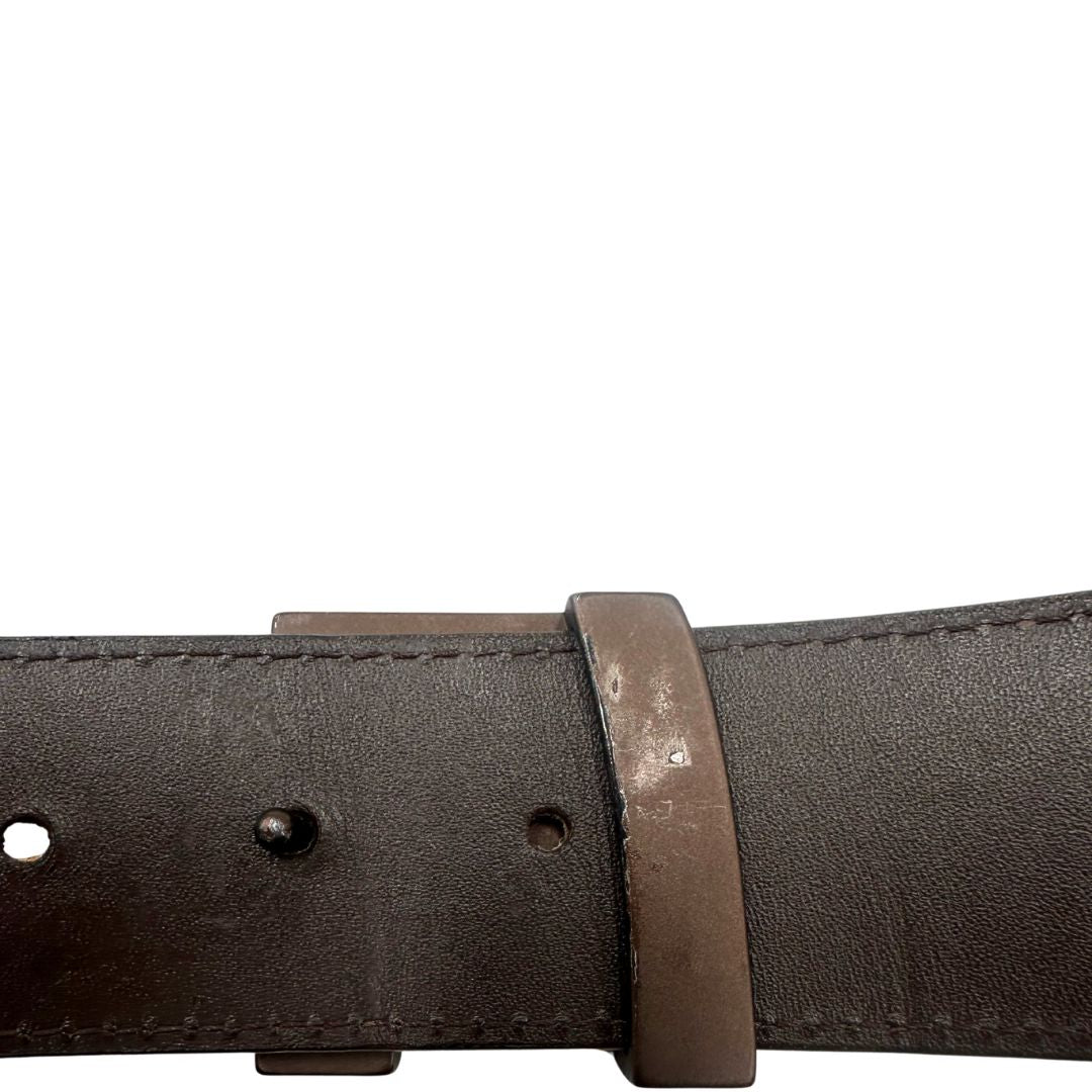  Cintura LV in canvas Damier Ébène, di lusso, originale, ottime condizioni, usata