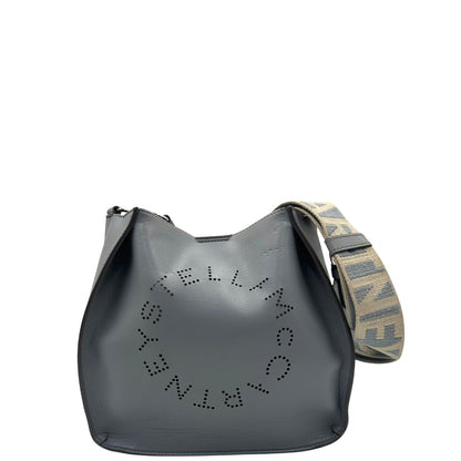 front Borsa Stella McCartney in ecopelle color azzurro polvere, , di lusso, originale, ottime condizioni, usata 