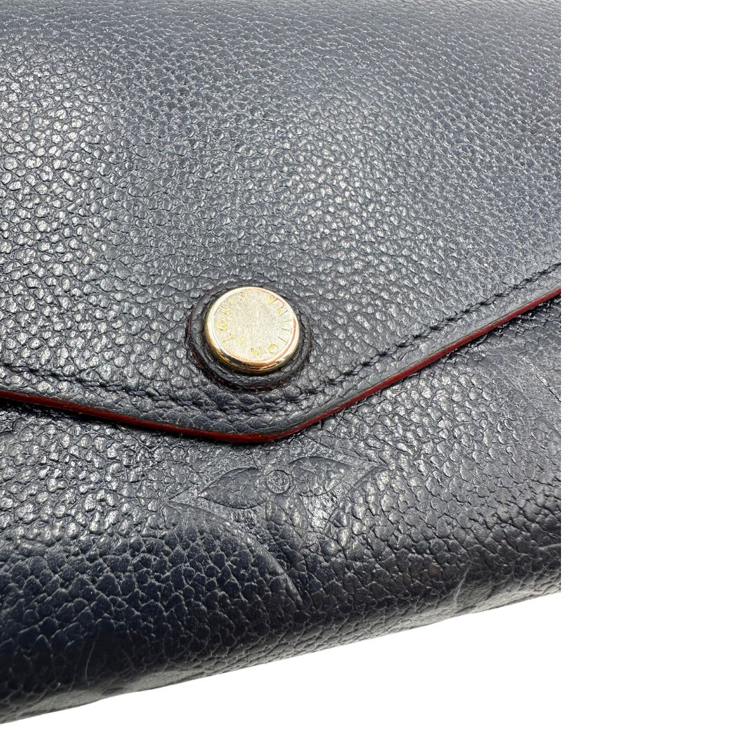 Portafoglio Sarah Louis Vuitton blu