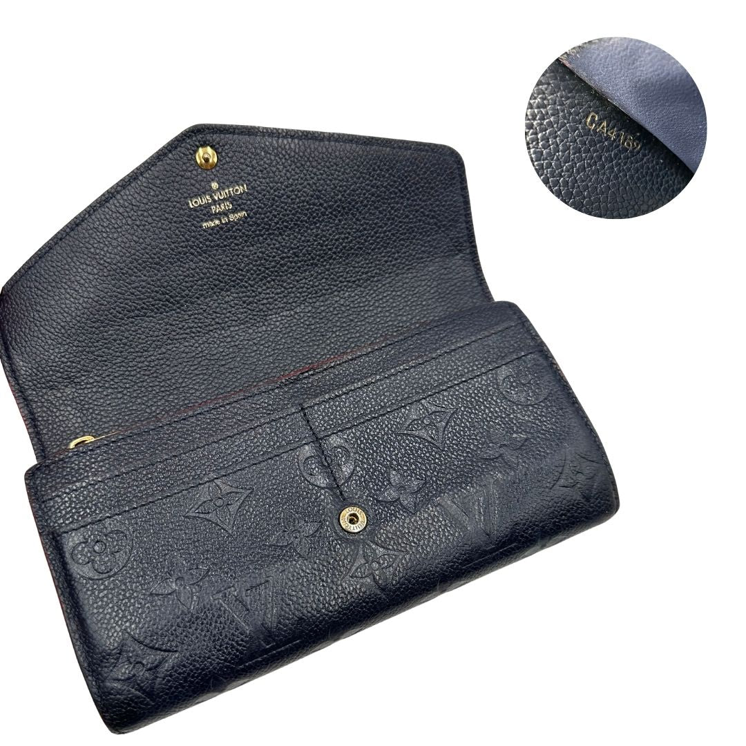 Portafoglio Sarah Louis Vuitton blu