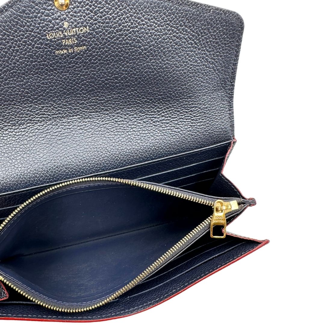 Portafoglio Sarah Louis Vuitton blu