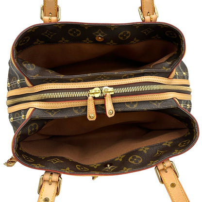 interno Borsa LV in canvas monogrammato marrone e hardware dorato, indossabile a mano, di lusso, originale, ottime condizioni