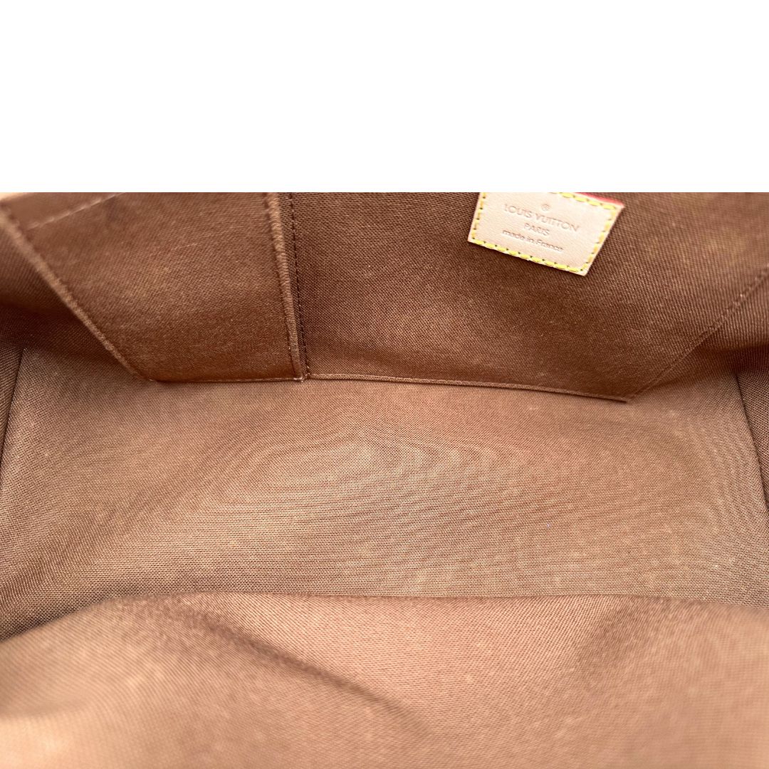 interno Borsa LV in canvas monogrammato marrone e hardware dorato, indossabile a mano, di lusso, originale, ottime condizioni