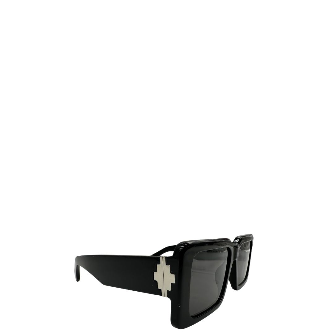 Occhiali da sole Marcelo Burlon in acetato nero, di lusso, originale, ottime condizioni, usati