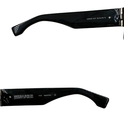 Occhiali da sole Marcelo Burlon in acetato nero, di lusso, originale, ottime condizioni, usati
