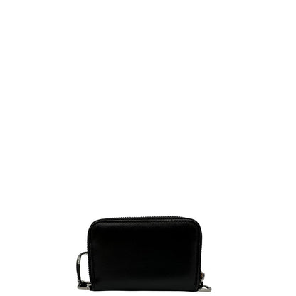  Portafoglio D&G in pelle nera con logo sul front, munito di una tracollina, di lusso, usato