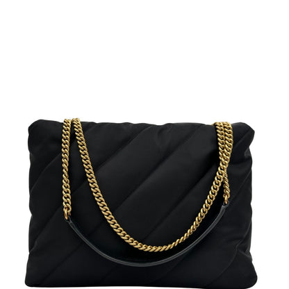 retro Borsa Pinko nella versione extra in morbido nylon nero trapuntata e hardware dorato, di lusso, originale, ottime condizioni, usata