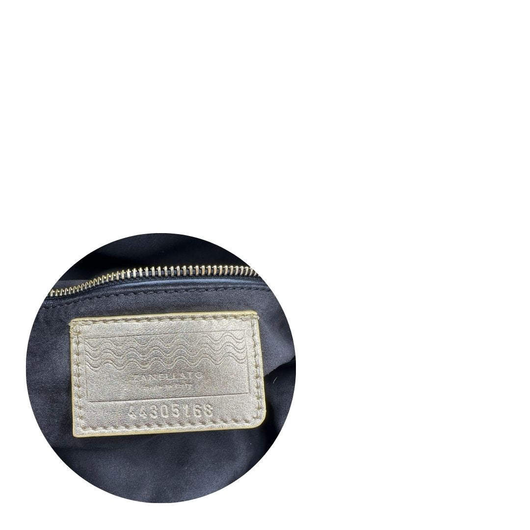 postina M Zanellato in tessuto beige munita di una tracolla amovibile e regolabile e un manico singolo, di lusso, originale, ottime condizioni, usata 