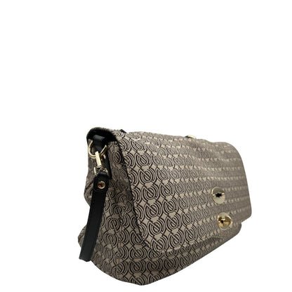 postina M Zanellato in tessuto beige munita di una tracolla amovibile e regolabile e un manico singolo, di lusso, originale, ottime condizioni, usata