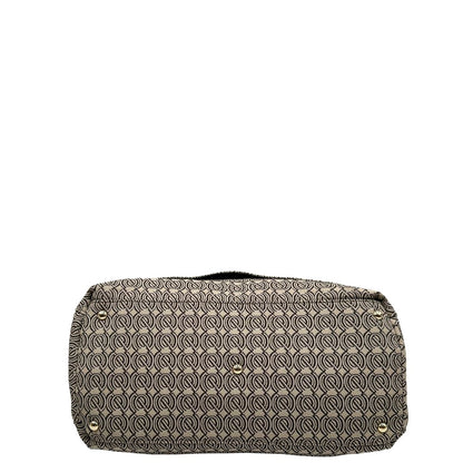 base postina M Zanellato in tessuto beige munita di una tracolla amovibile e regolabile e un manico singolo, di lusso, originale, ottime condizioni, usata 