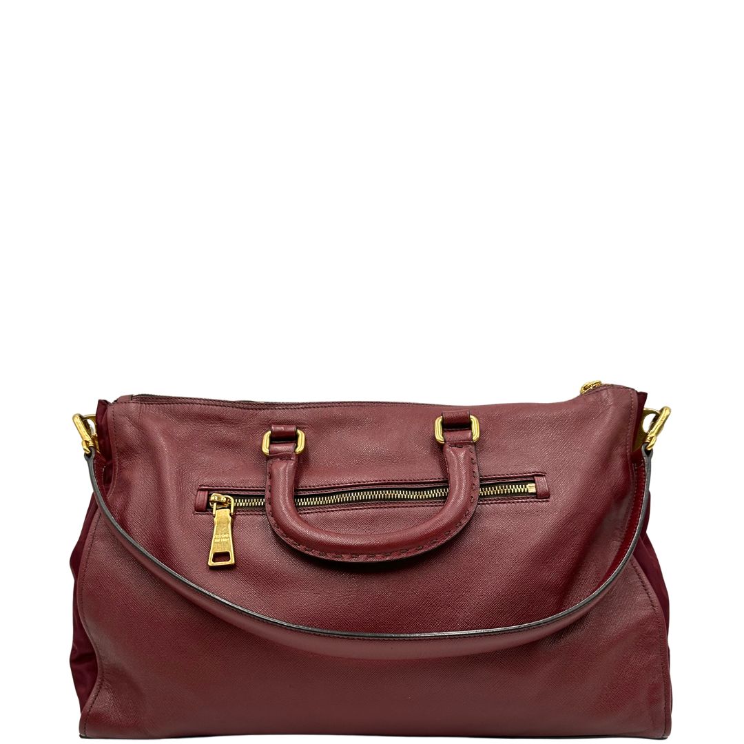 Satchel Prada bordeaux