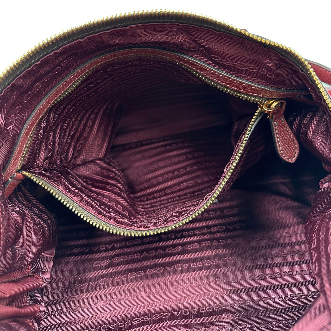 Satchel Prada bordeaux