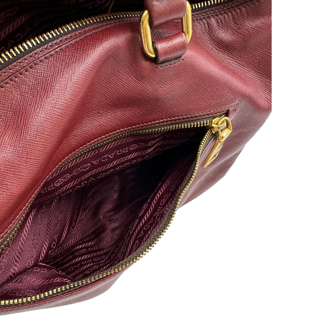 Satchel Prada bordeaux