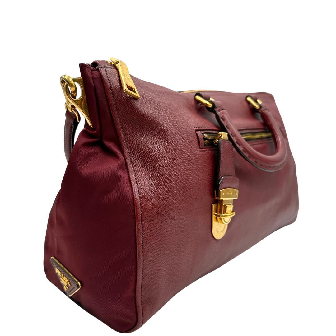 Satchel Prada bordeaux