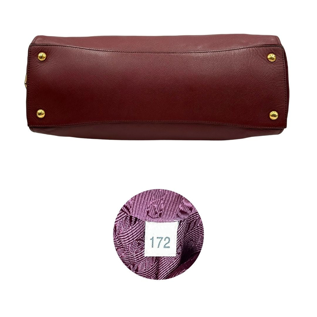Satchel Prada bordeaux