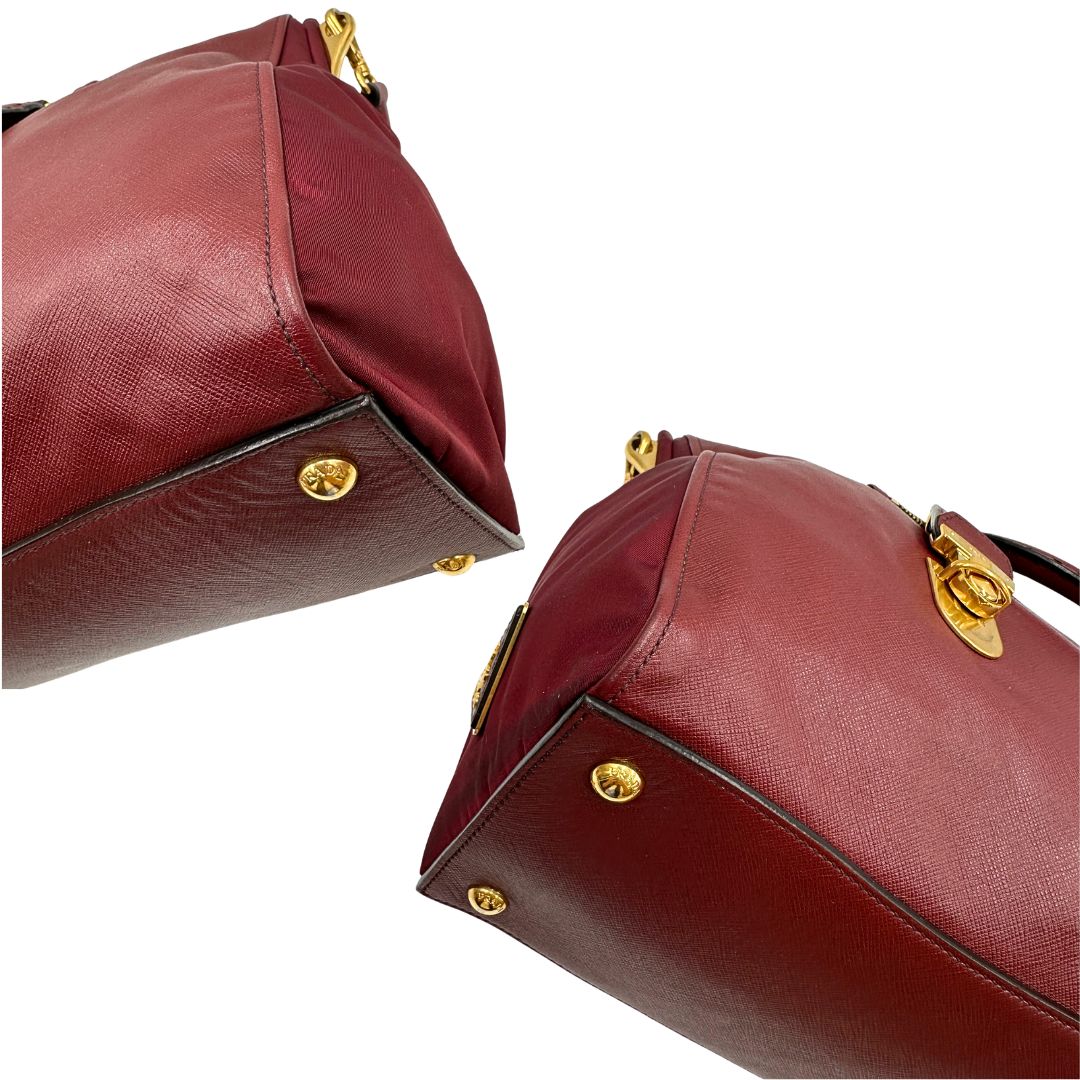 Satchel Prada bordeaux