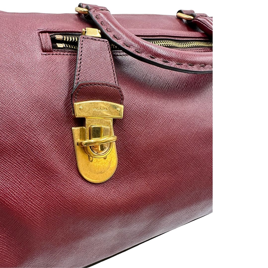 Satchel Prada bordeaux
