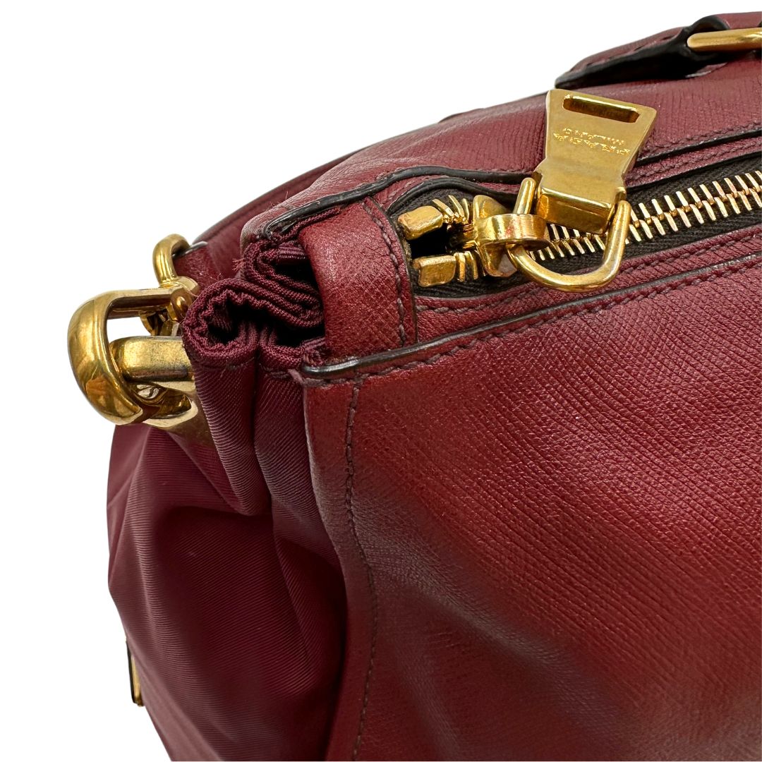 Satchel Prada bordeaux