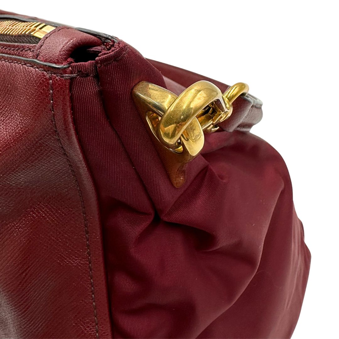 Satchel Prada bordeaux