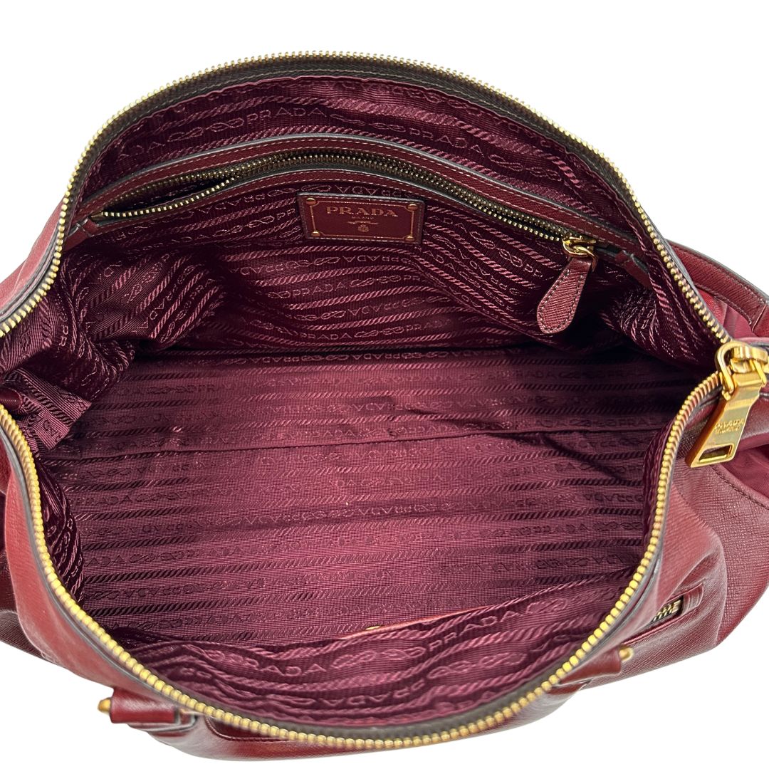 Satchel Prada bordeaux