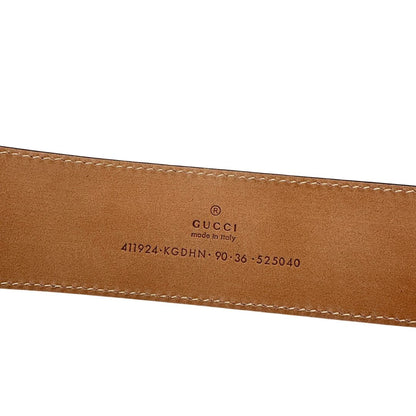 Codice cintura Gucci in canvas beige GG con fibbia in metallo argentato. originale, di lusso, usata, condizioni eccellenti. 