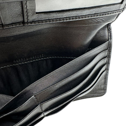  Portafoglio Gucci in pelle trama microguccissima nera