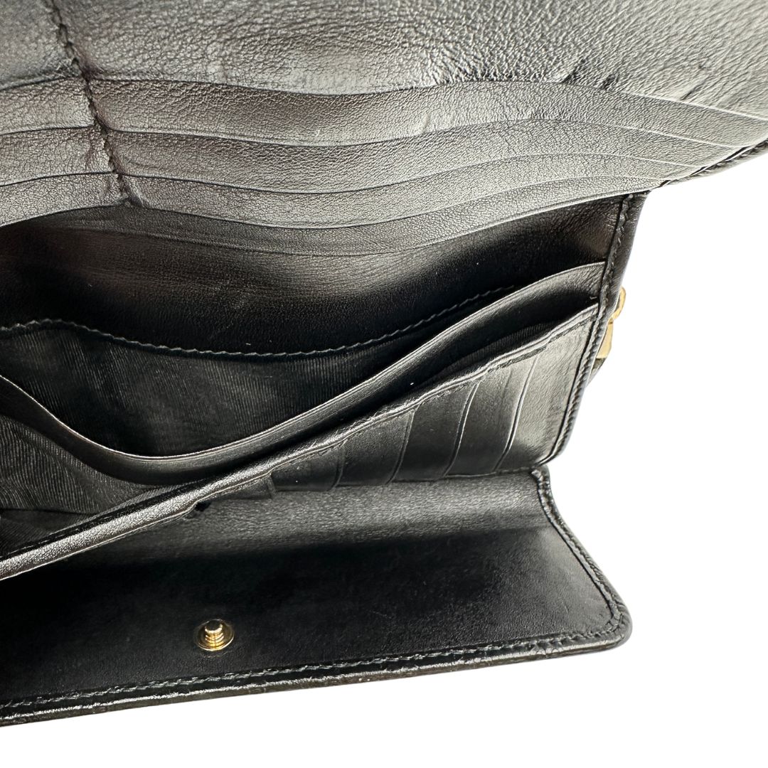 Portafoglio Gucci microguccissima nero