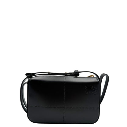Retro borsa Burberry Snip in pelle liscia nera con tracolla regolabile e hardware dorato. Originale, di lusso, usata, in condizioni eccellenti. 