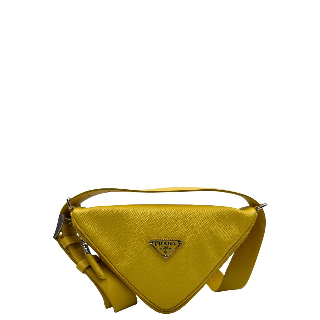 Borsa Triangle Prada gialla