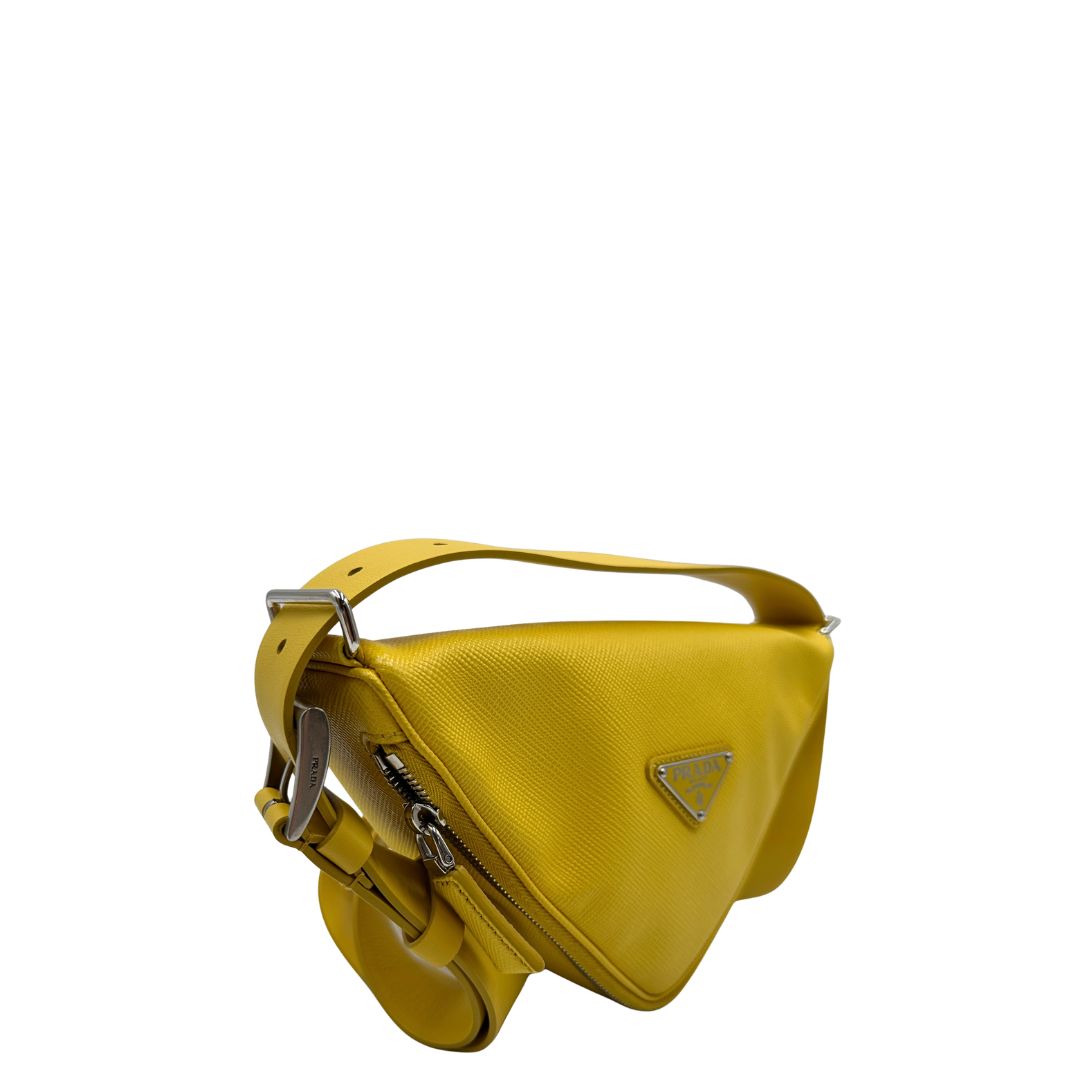 Borsa Triangle Prada gialla