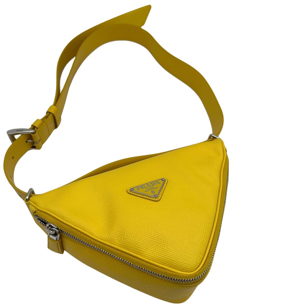 Borsa Triangle Prada gialla