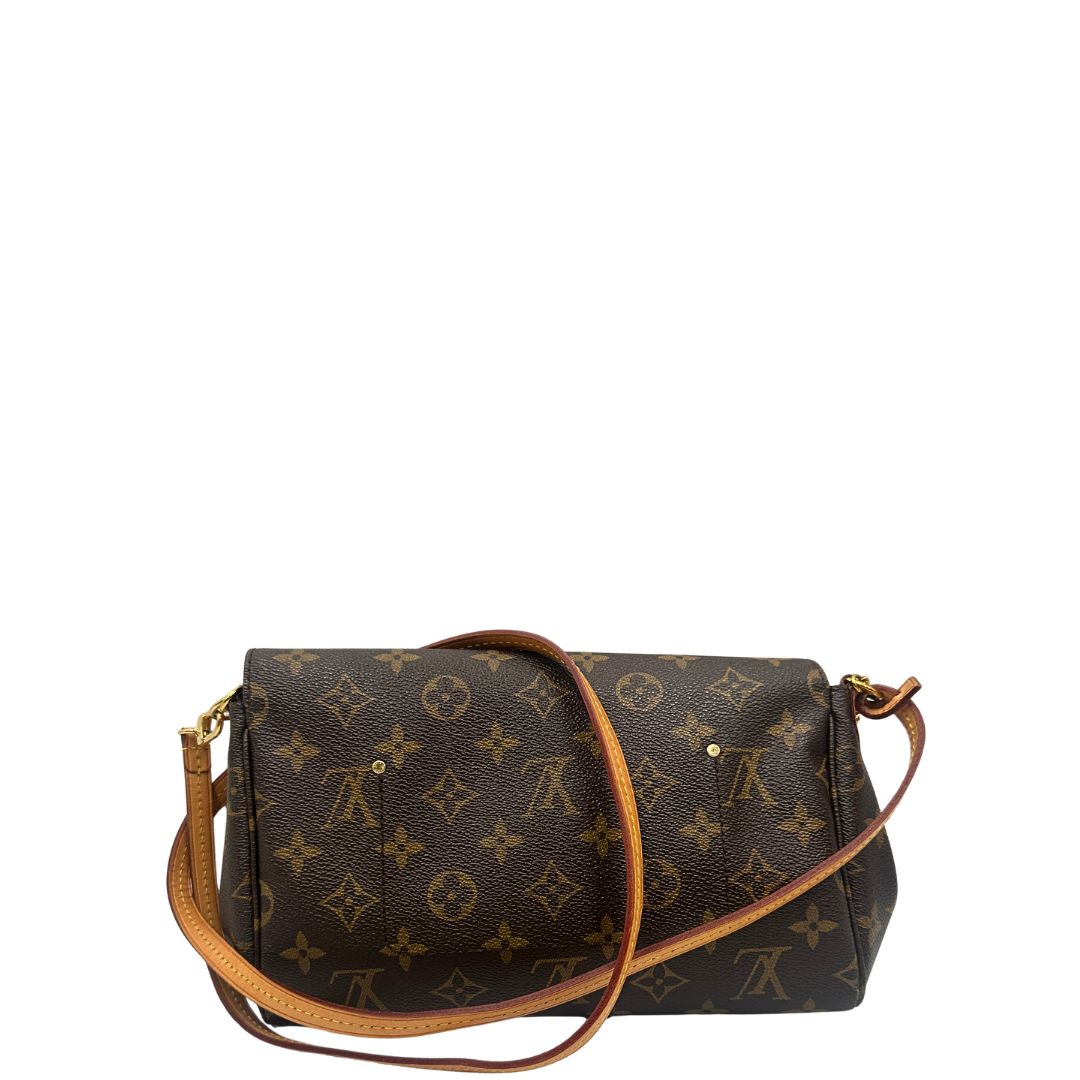 retro  Borsa Louis Vuitton Favorite in canvas monogram con parti metalliche dorate, di lusso, originale, ottime condizioni, usata