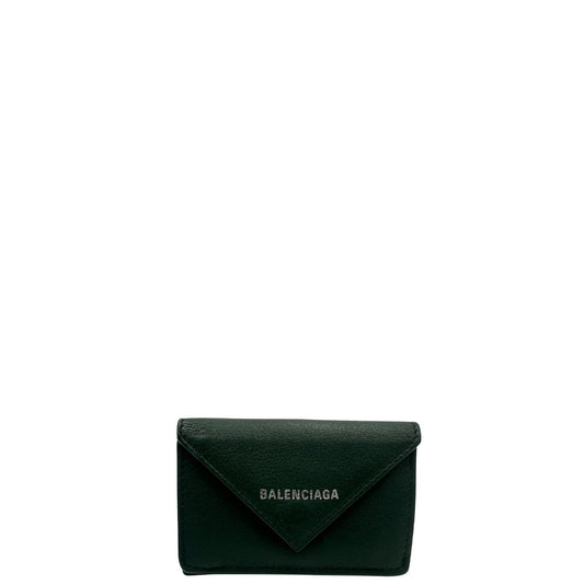 Portafoglio Balenciaga Papier Mini verde