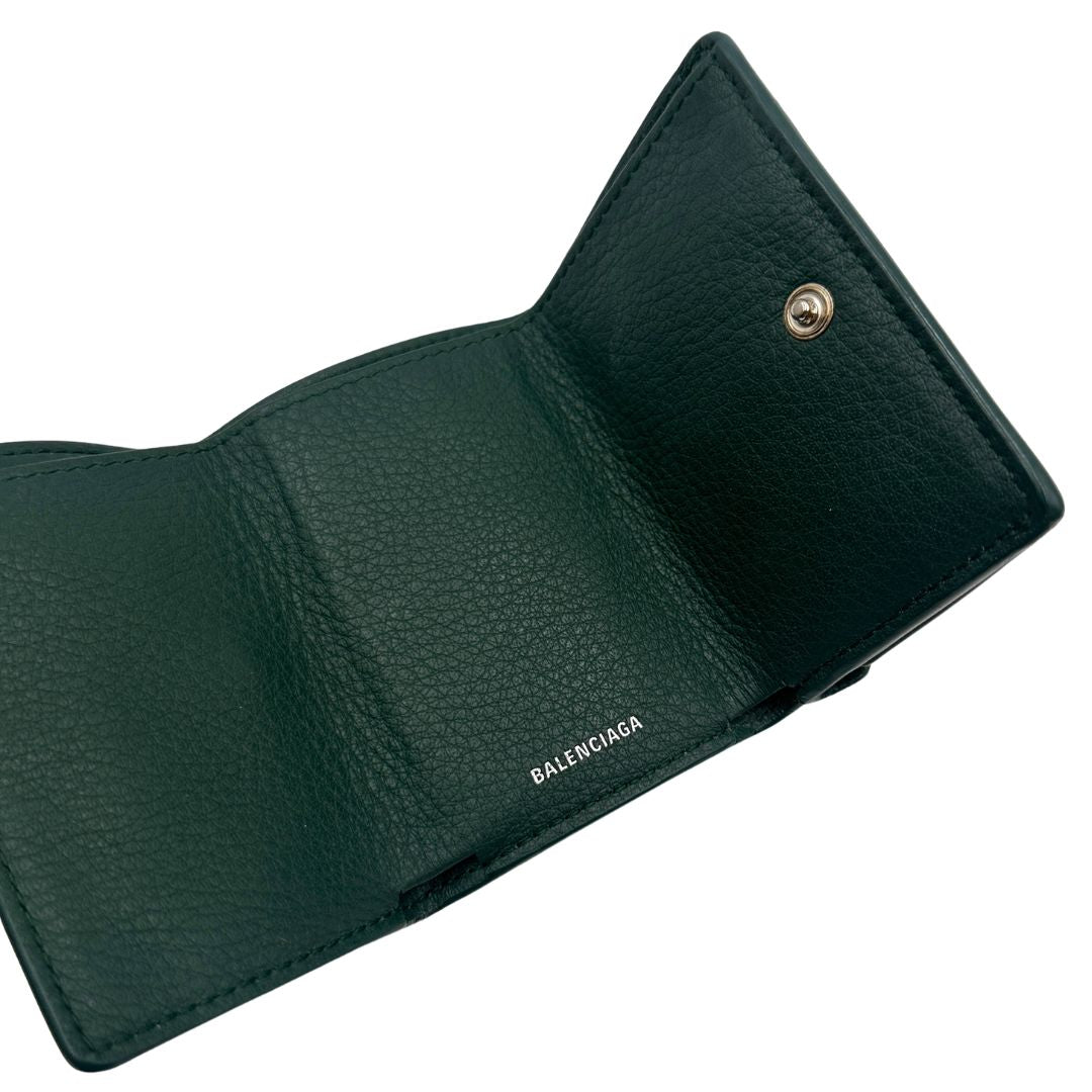 Portafoglio Balenciaga Papier Mini verde
