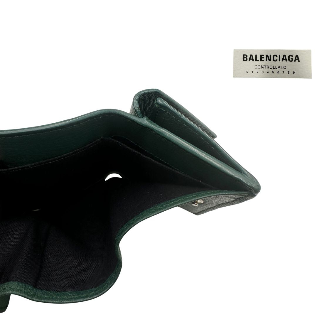 Portafoglio Balenciaga Papier Mini verde