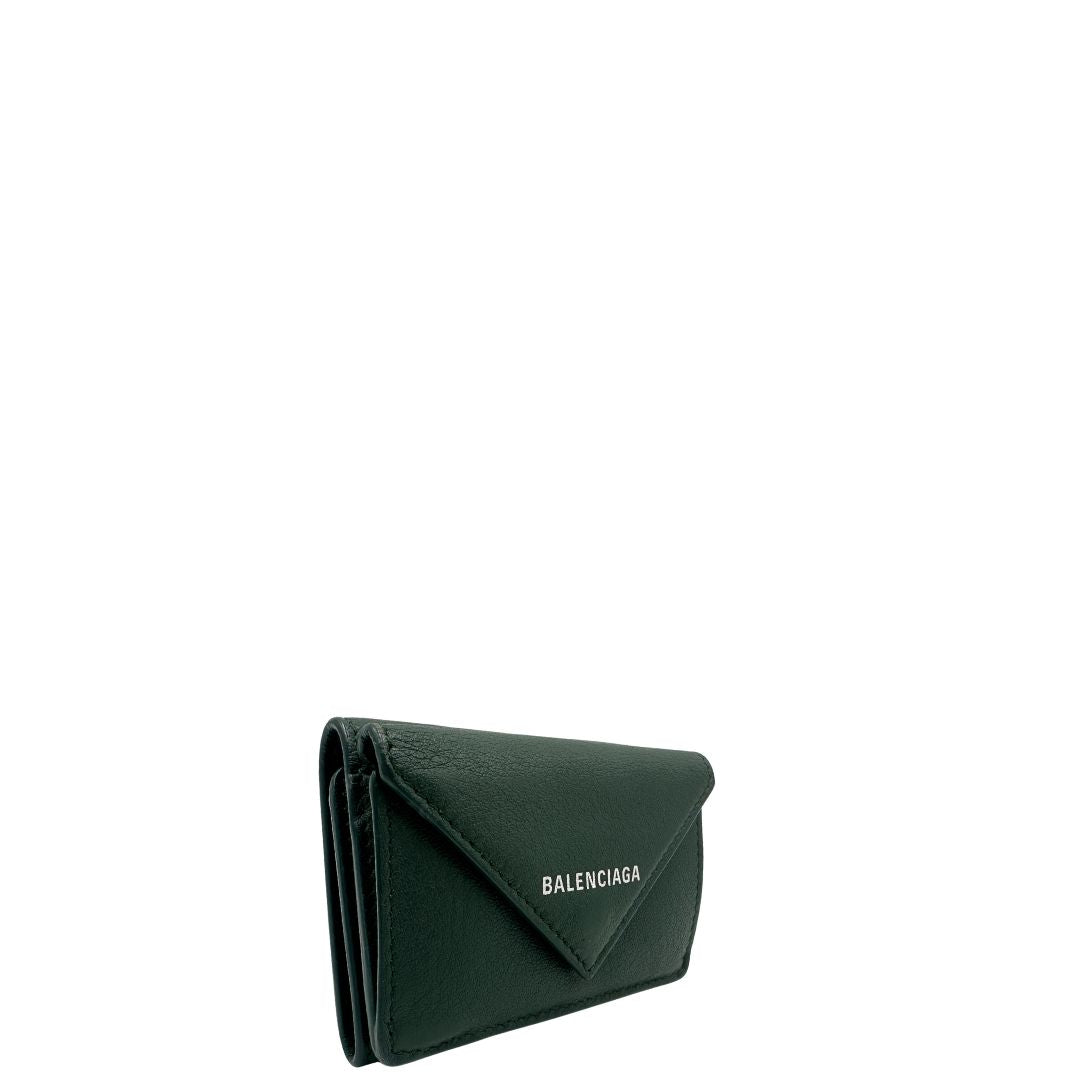 Portafoglio Balenciaga Papier Mini verde