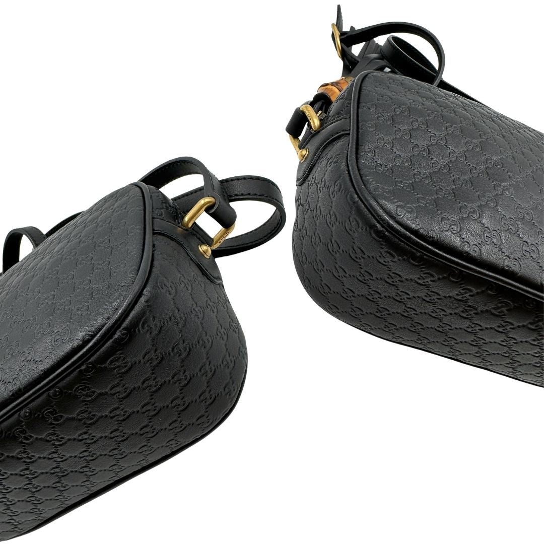 Camera bag Gucci Bamboo microguccissima