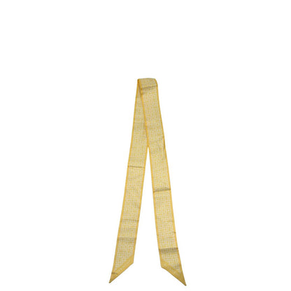 Front Bandeau Givenchy giallo  in 100% seta con trama logo bianca. Originale, di lusso, usato, in condizioni eccellenti. 