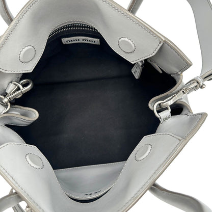 Borsa Tote Miu Miu grigia