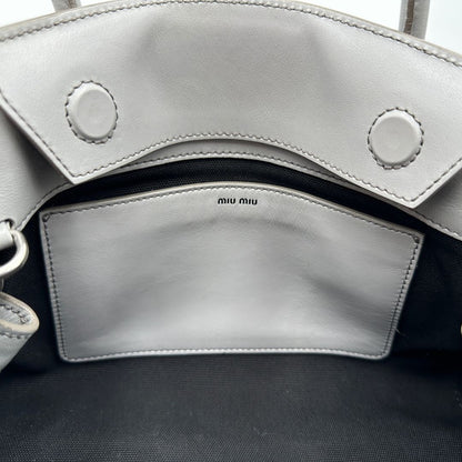 Borsa Tote Miu Miu grigia